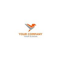 l origami vogel logo ontwerp vector