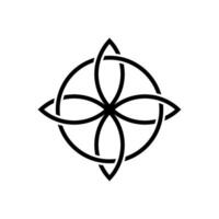 keltisch knopen icoon vector. keltisch tekens illustratie symbool. keltisch tekeningen symbool of logo. vector