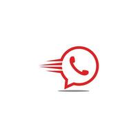 snel bericht rood telefoon symbool icoon vector