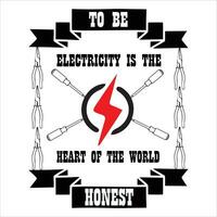 elektriciteit t overhemd ontwerp vector