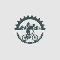 mountainbike logo vector