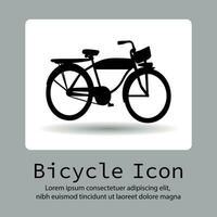 fiets icoon, fiets icoon, fiets logo, fiets vector silhouet Aan een vlak knop vector.