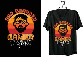 gamer t-shirt ontwerp. grappig geschenk item gamer t-shirt ontwerp voor allemaal mensen en spel liefhebbers. vector