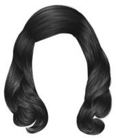 modieus vrouw lang haren grijs kleuren . schoonheid mode . realistisch grafisch 3d.retro vector