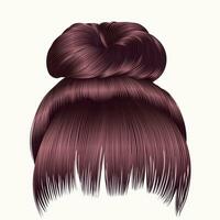 bun haren met rand . Dames mode schoonheid stijl . vector