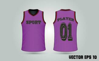 vector duidelijk basketbal uniform t-shirt