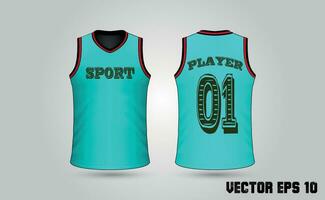 vector duidelijk basketbal uniform t-shirt