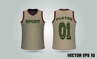 vector duidelijk basketbal uniform t-shirt