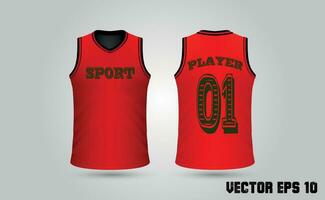 vector duidelijk basketbal uniform t-shirt