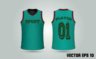 vector duidelijk basketbal uniform t-shirt