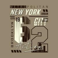 Brooklyn stedelijk straat, grafisch ontwerp, typografie vector illustratie, modern stijl, voor afdrukken t overhemd