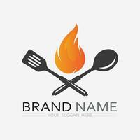 keuken en chef logo voedsel icoon resto en cafe ontwerp vector grafisch illustratie