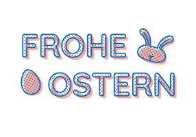 Frohe Ostern Vintage typografie vector