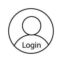 Log in icoon vector