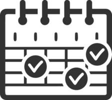 kalender schema icoon symbool beeld vector. illustratie van de modern afspraak herinnering agenda symbool grafisch ontwerp afbeelding. eps 10 vector