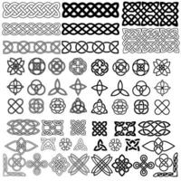 keltisch knopen icoon vector set. keltisch tekens illustratie symbool verzameling. keltisch tekeningen symbool of logo.