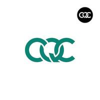 brief cqc monogram logo ontwerp vector