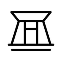 torii poort icoon vector symbool ontwerp illustratie