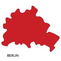 berlijn kaart, Duitse kaart. kaart van Duitsland in rood kleur vector