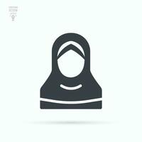 moslim vrouw. hijab vrouw icoon. geïsoleerd vector illustratie Aan wit achtergrond.