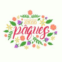 Joyeuses Paques Typografie vector