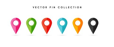 Locatie pin. Kaart pin plat pictogram vector ontwerp.