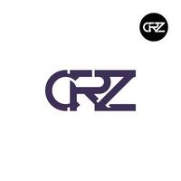 brief crz monogram logo ontwerp vector