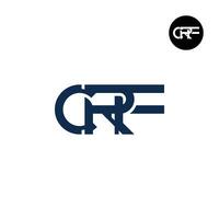 brief crf monogram logo ontwerp vector