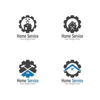 huis onderhoud bouw logo vector sjabloon