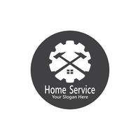 huis onderhoud bouw logo vector sjabloon