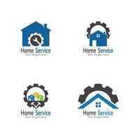huis onderhoud bouw logo vector sjabloon