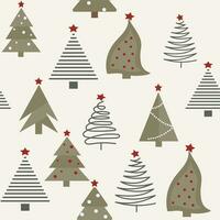 abstract Kerstmis bomen naadloos patroon vector