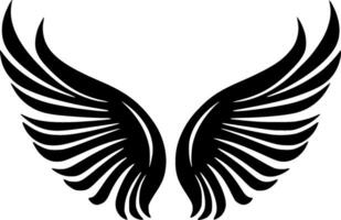engel Vleugels, minimalistische en gemakkelijk silhouet - vector illustratie