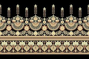 botanisch naadloos. achtergrond naadloos patroon meetkundig etnisch patroon ontwerp voor achtergrond, tapijt, behang, kleding, inpakken, batik, kleding stof, het drukken textiel illustratie. vector
