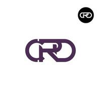 brief crd monogram logo ontwerp vector