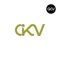 brief ckv monogram logo ontwerp vector