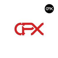 brief cpx monogram logo ontwerp vector