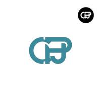 brief cpj monogram logo ontwerp vector