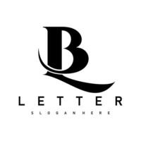 brief b l logo ontwerp vector kunst