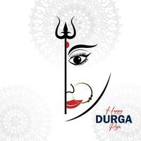 gelukkig durga puja achtergrond ontwerp vector