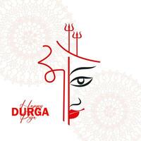 gelukkig durga puja achtergrond ontwerp vector