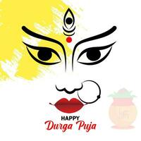 gelukkig durga puja achtergrond ontwerp vector