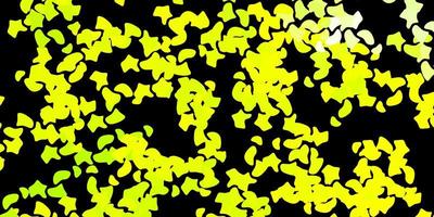 donkergroen, geel vectormalplaatje met abstracte vormen. vector