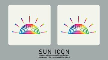 zonsopkomst of zonsondergang icoon, zon icoon vector geïsoleerd Aan wit achtergrond.