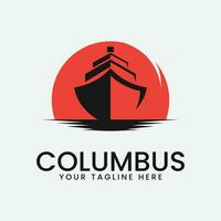 Columbus logo vector illustratie ontwerp
