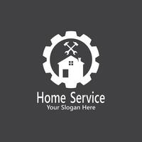 huis onderhoud bouw logo vector sjabloon