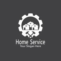 huis onderhoud bouw logo vector sjabloon