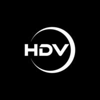 hdv logo ontwerp, inspiratie voor een uniek identiteit. modern elegantie en creatief ontwerp. watermerk uw succes met de opvallend deze logo. vector