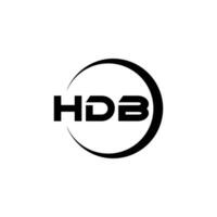 hdb logo ontwerp, inspiratie voor een uniek identiteit. modern elegantie en creatief ontwerp. watermerk uw succes met de opvallend deze logo. vector