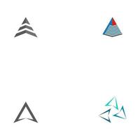 set driehoek logo sjabloon vector pictogram illustratie ontwerp